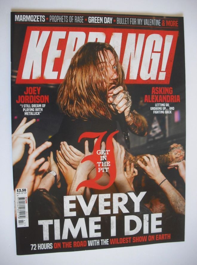 Kerrang magazine - Every Time I Die cover (25 November 2017 - Issue 1698)