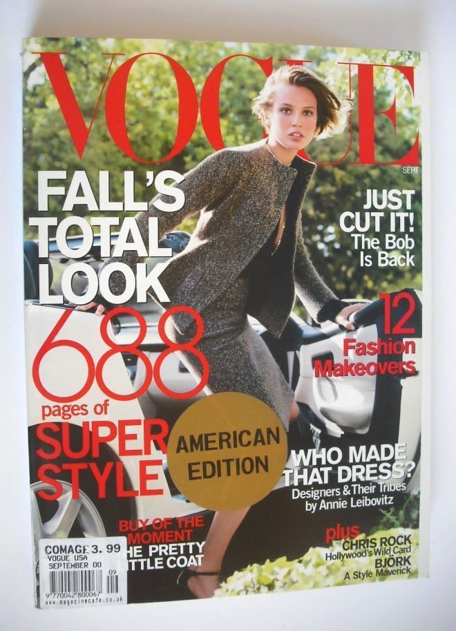 US Vogue magazine - September 2000 - Bridget Hall cover