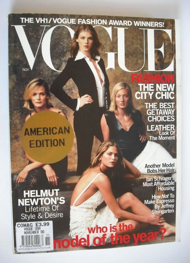 US Vogue magazine - November 2000 - Model Of The Year cover