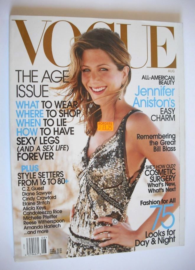 US Vogue magazine - August 2002 - Jennifer Aniston cover