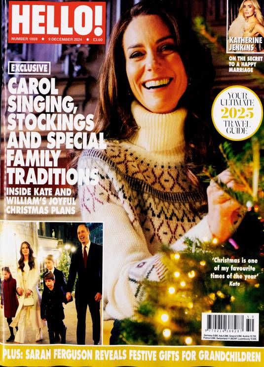 Hello! magazine - Kate Middleton cover (9 December 2024 - Issue 1869)
