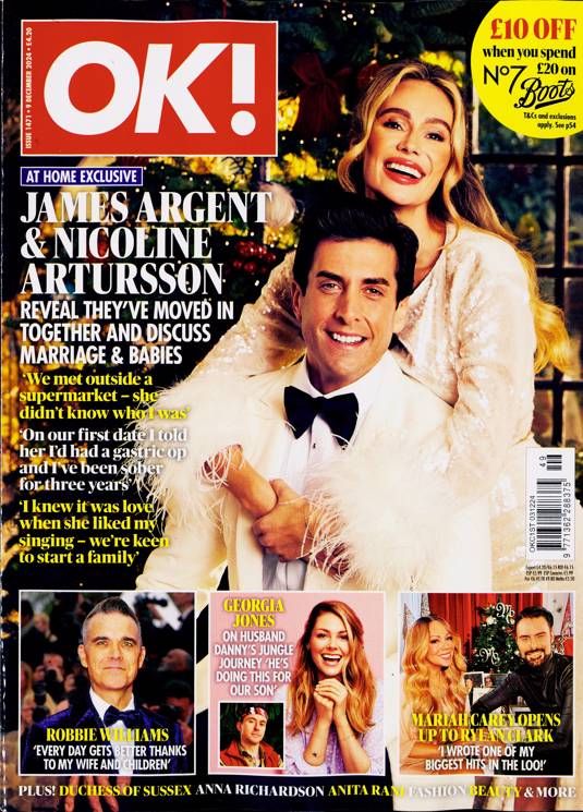 OK! magazine - James Argent and Nicoline Artursson cover (9 December 2024 - Issue 1471)