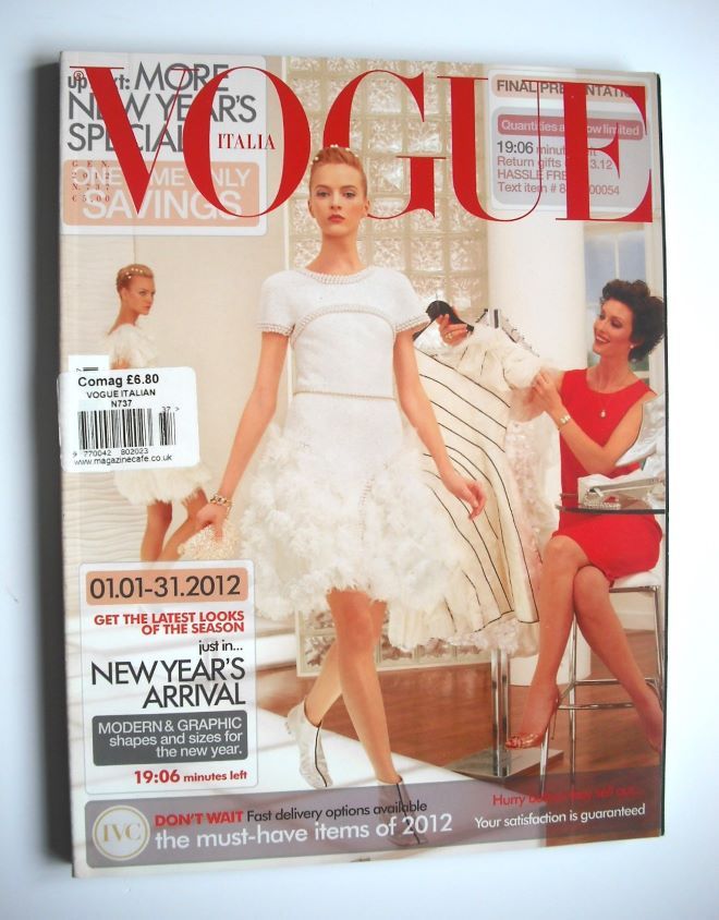 Vogue Italia magazine - January 2012 - Daria Strokous, Caroline Trentini and Paula Patrice cover