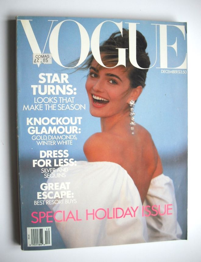 US Vogue magazine - December 1989 - Paulina Porizkova cover