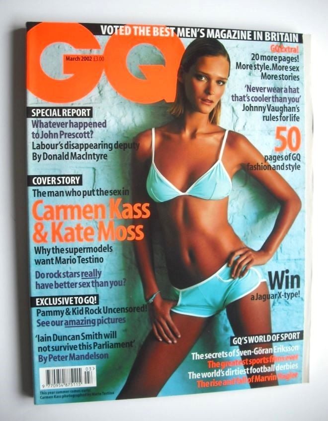 British GQ magazine - March 2002 - Carmen Kass cover