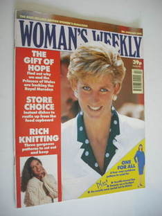Woman's Weekly magazine (8 January 1991 - Princess Diana cover)