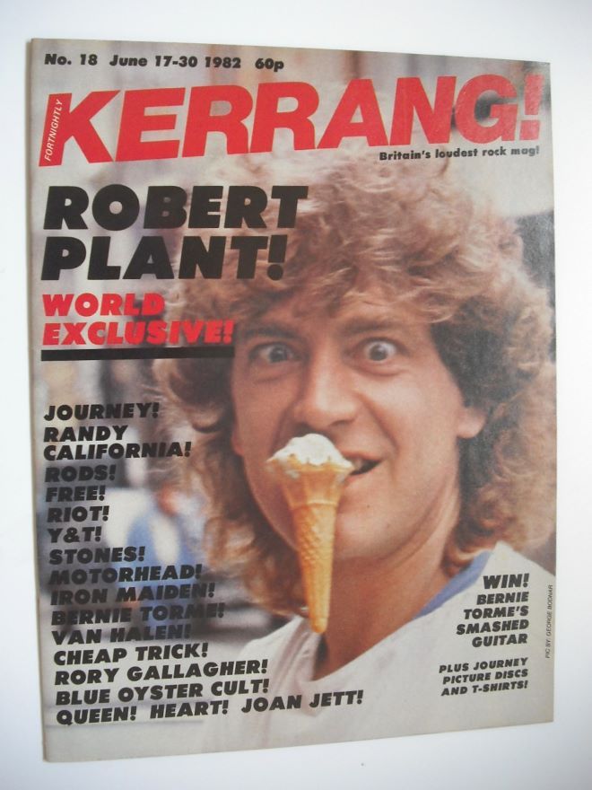 <!--1982-06-17-->Kerrang magazine - Robert Plant cover (17-30 June 1982 - I