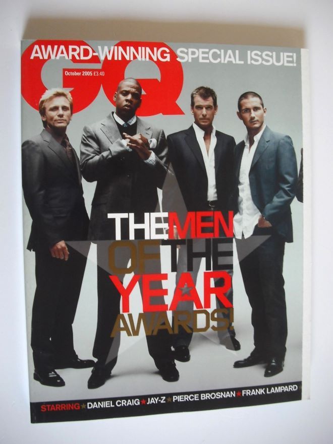British GQ magazine - October 2005 - Daniel Craig, Jay-Z, Pierce Brosnan, Frank Lampard cover