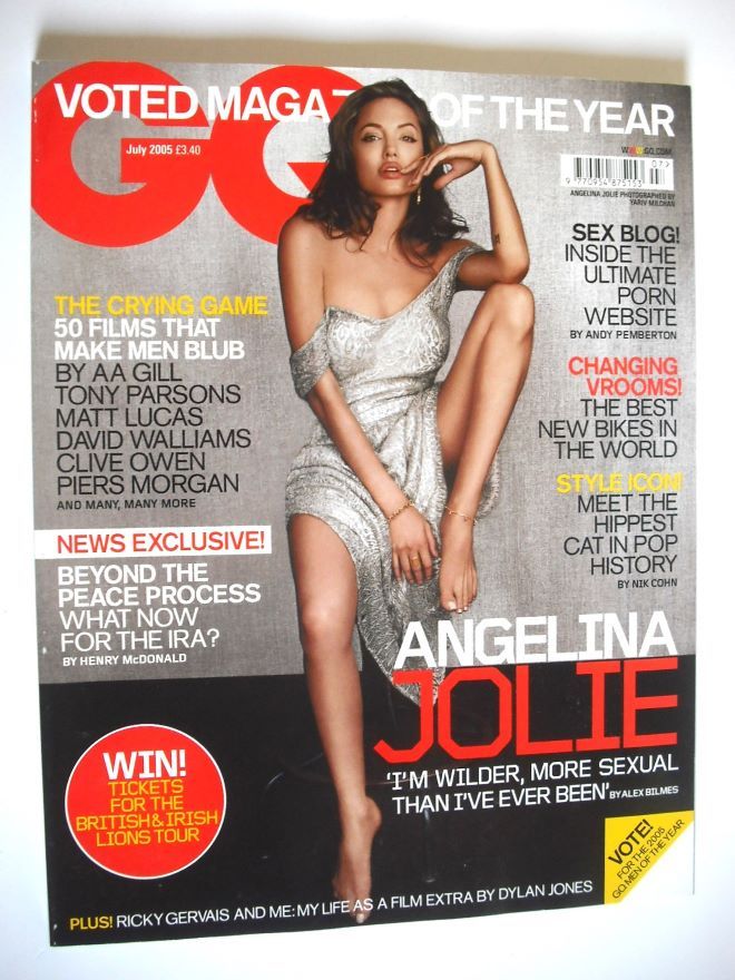 British GQ magazine - July 2005 - Angelina Jolie cover