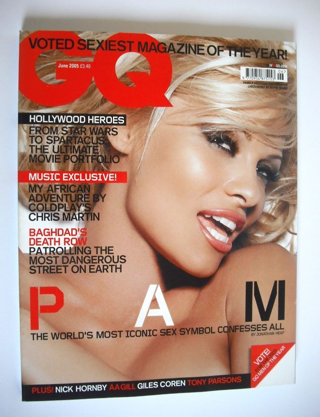 British GQ magazine - June 2005 - Pamela Anderson cover