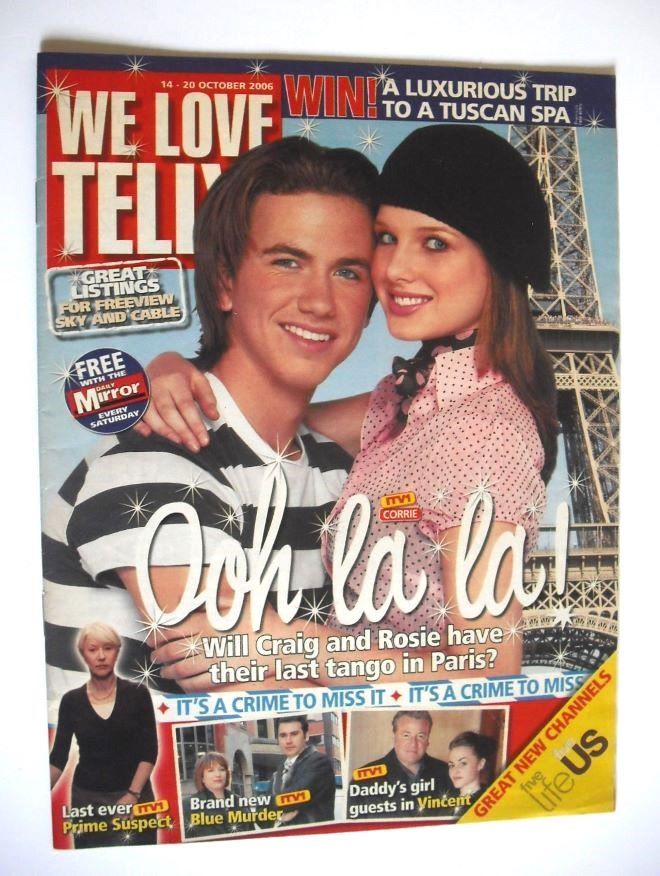 We Love Telly magazine - Richard Fleeshman & Helen Flanagan cover (14-20 October 2006)