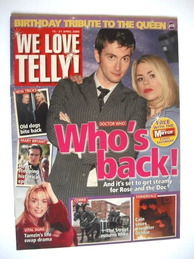 We Love Telly magazine - David Tennant & Billie Piper cover (15-21 April 2006)