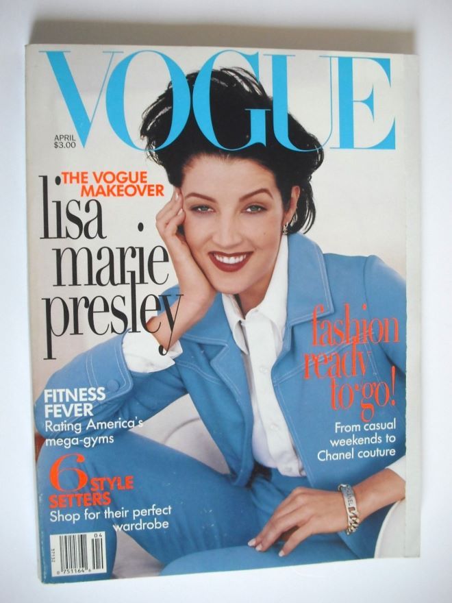 US Vogue magazine - April 1996 - Lisa Marie Presley cover