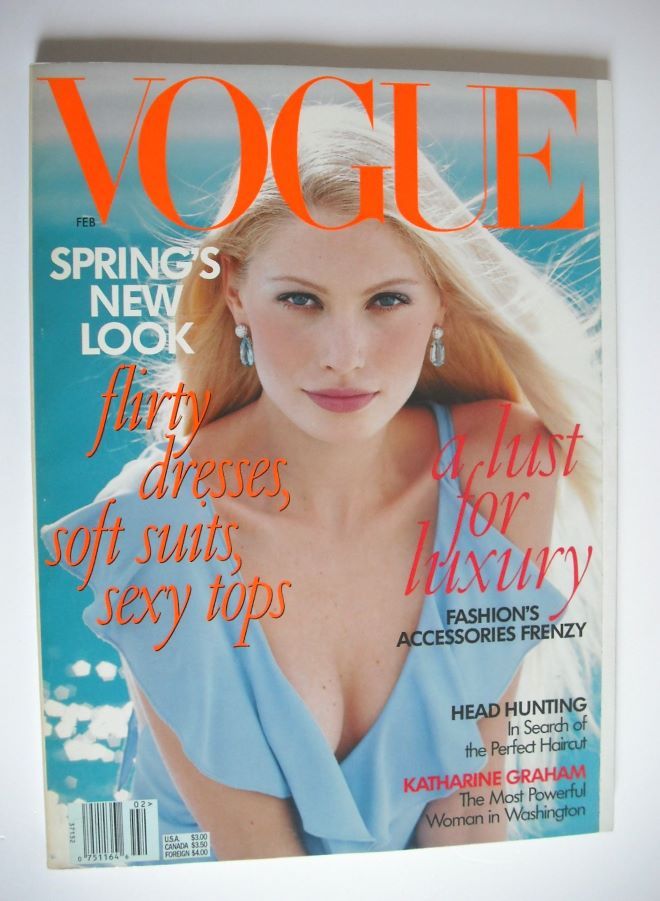 US Vogue magazine - February 1997 - Kirsty Hume cover
