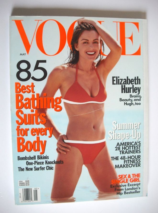US Vogue magazine - May 1998 - Elizabeth Hurley cover