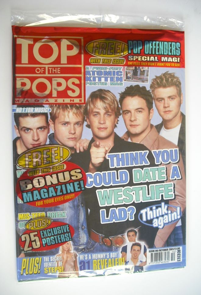 Top Of The Pops magazine - Westlife cover (October 2001)