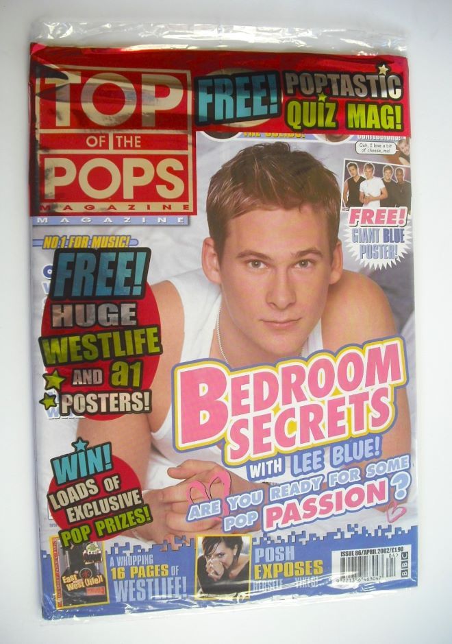 Top Of The Pops magazine - Lee Ryan cover (April 2002)