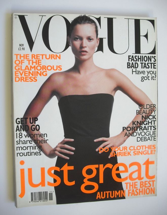 British Vogue magazine - November 1998 - Kate Moss cover