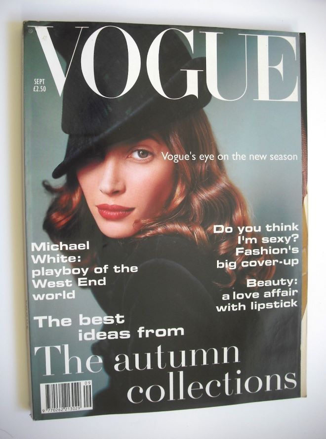 British Vogue magazine - September 1993 - Christy Turlington cover