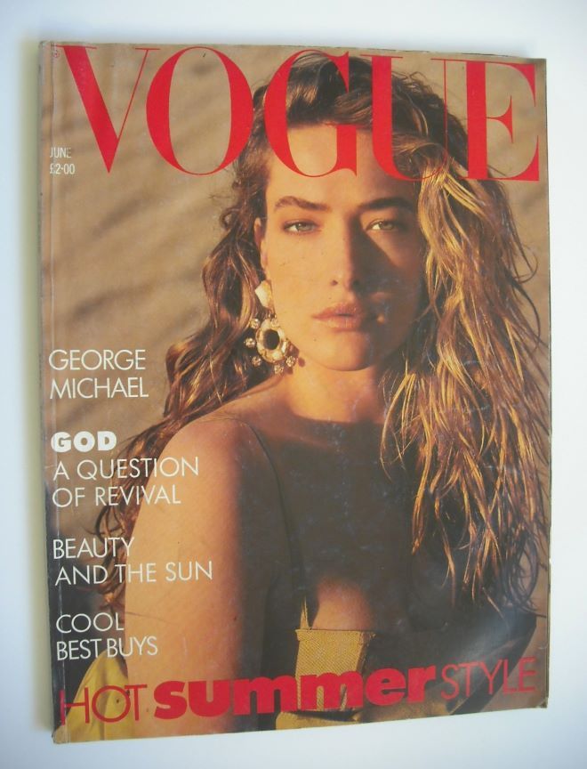 British Vogue magazine - June 1988 - Tatjana Patitz cover