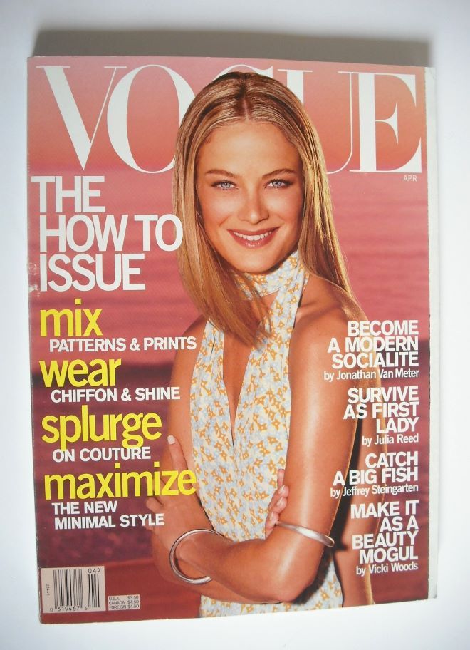 <!--2000-04-->US Vogue magazine - April 2000 - Carolyn Murphy cover