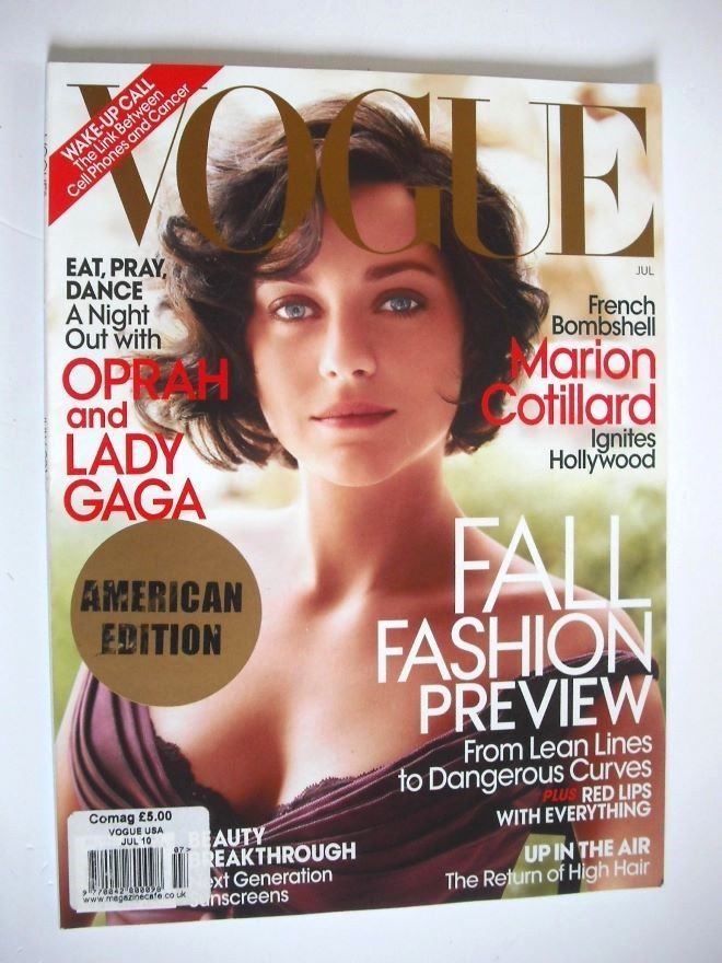 <!--2010-07-->US Vogue magazine - July 2010 - Marion Cotillard cover