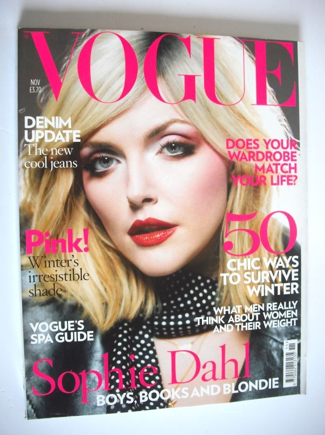 British Vogue magazine - November 2007 - Sophie Dahl cover