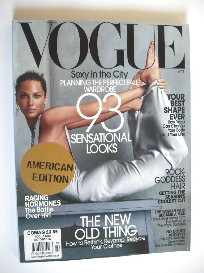 US Vogue magazine - October 2002 - Christy Turlington cover