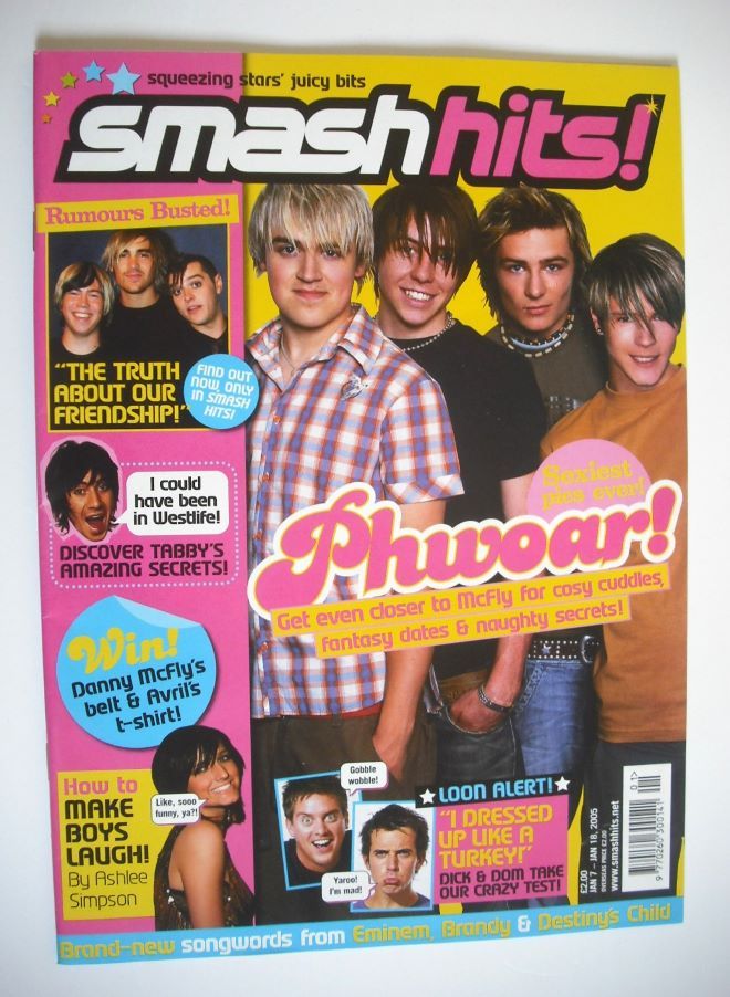Smash Hits magazine - McFly cover (7-18 January 2005)