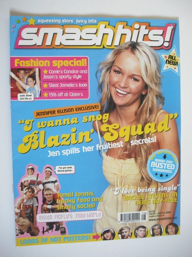 <!--2004-07-09-->Smash Hits magazine - Jennifer Ellison cover (9-22 July 20