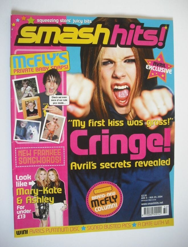 Smash Hits magazine - Avril Lavigne cover (6-20 August 2004)