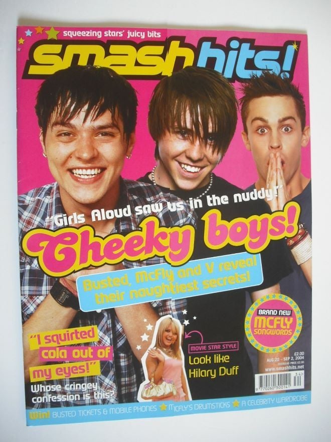 Smash Hits magazine - Cheeky Boys cover (20 August - 2 September 2004)