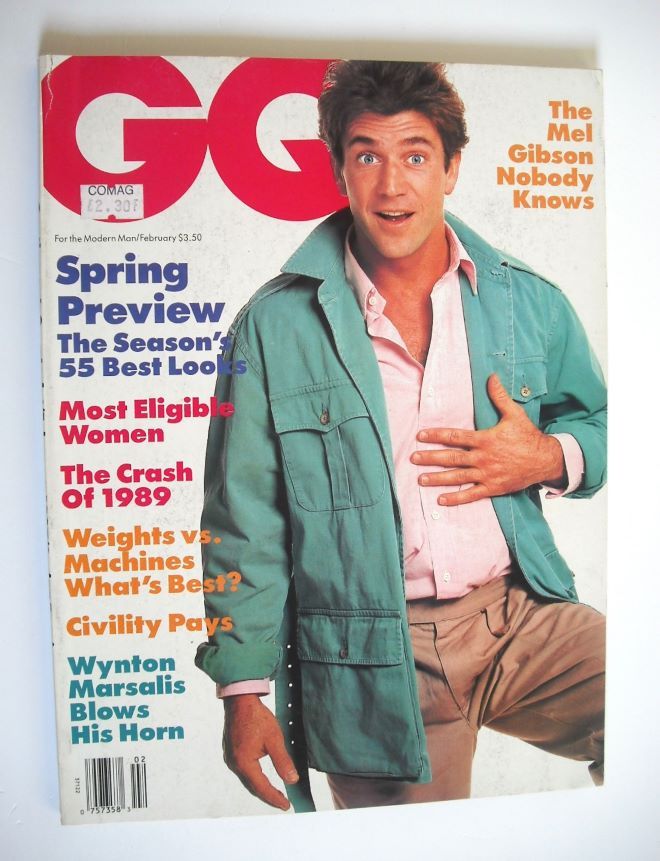 <!--1987-02-->US GQ magazine - February 1987 - Mel Gibson cover