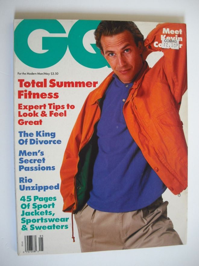 US GQ magazine - May 1987 - Kevin Costner cover