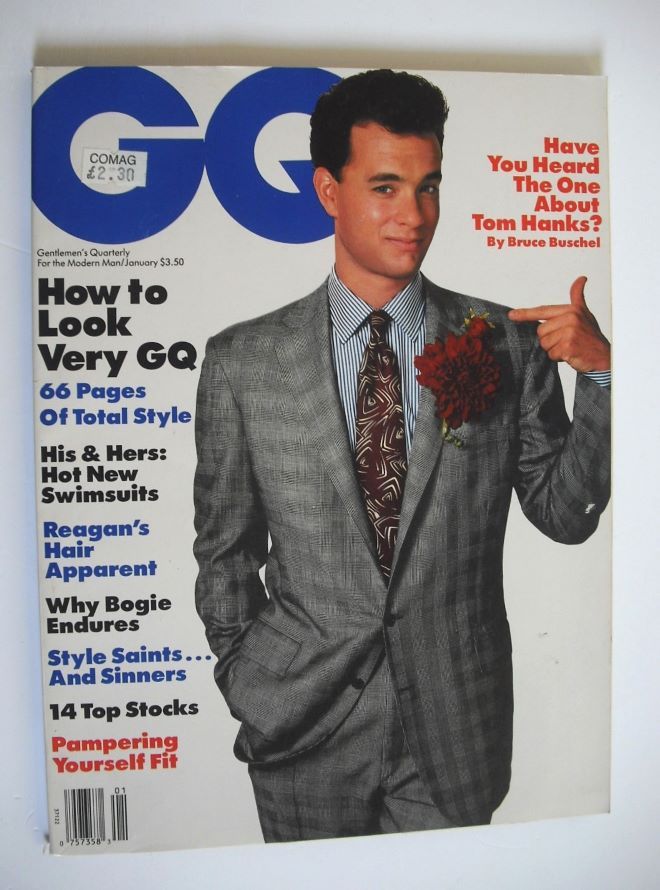 <!--1988-01-->US GQ magazine - January 1988 - Tom Hanks cover