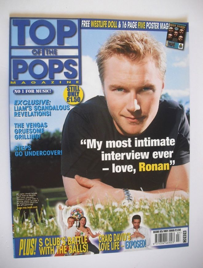 Top Of The Pops magazine - Ronan Keating cover (July 2000)