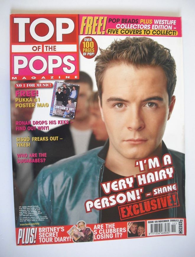 Top Of The Pops magazine - Shane Filan cover (November 2000)