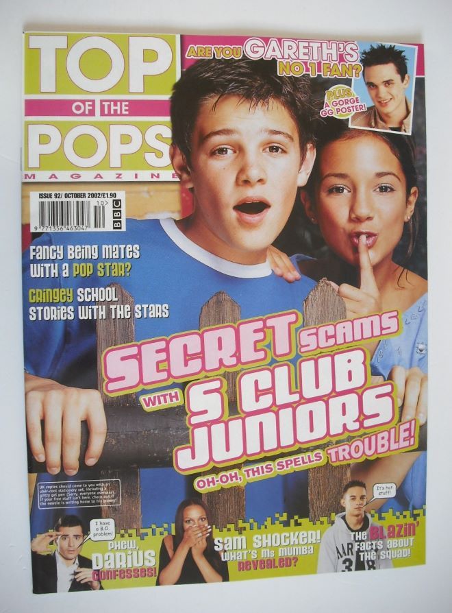 Top Of The Pops magazine - S Club Juniors cover (October 2002)