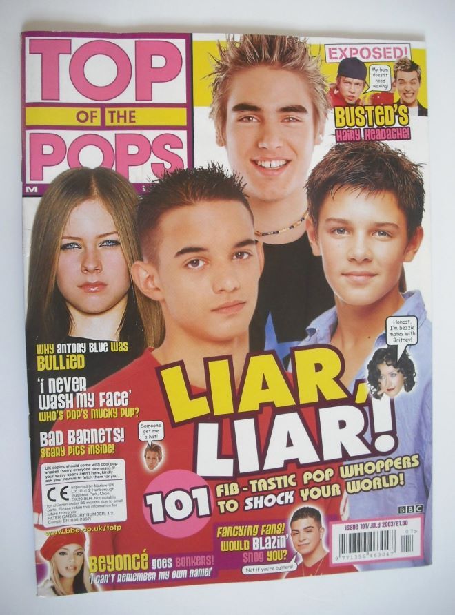 Top Of The Pops magazine - Liar Liar cover (July 2003)