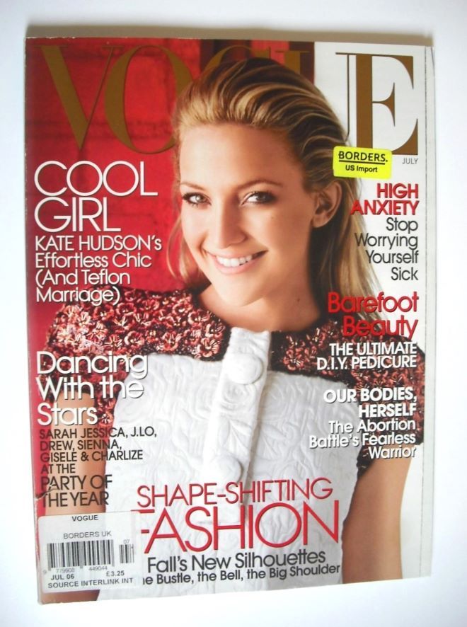 US Vogue magazine - July 2006 - Kate Hudson cover