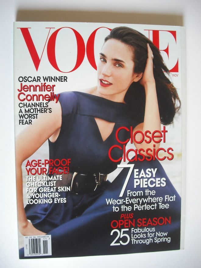 US Vogue magazine - November 2007 - Jennifer Connelly cover