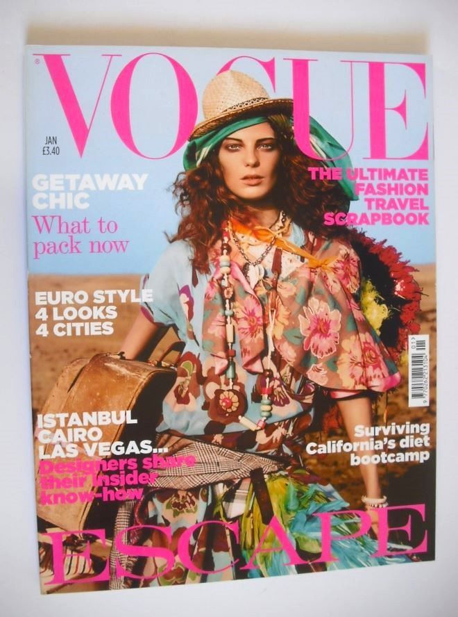 British Vogue magazine - January 2005 - Daria Werbowy cover
