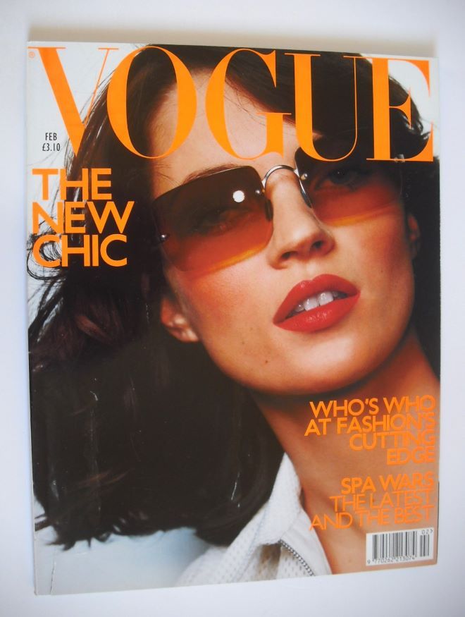 British Vogue magazine - February 2000 - Kate Moss cover