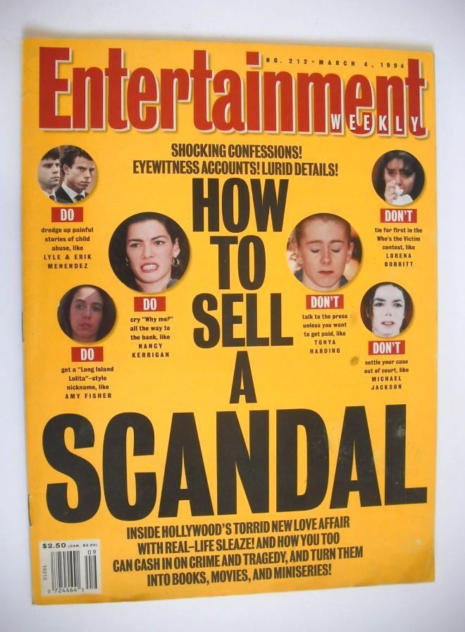 Entertainment Weekly magazine - How To Sell A Scandal cover (4 March 1994)