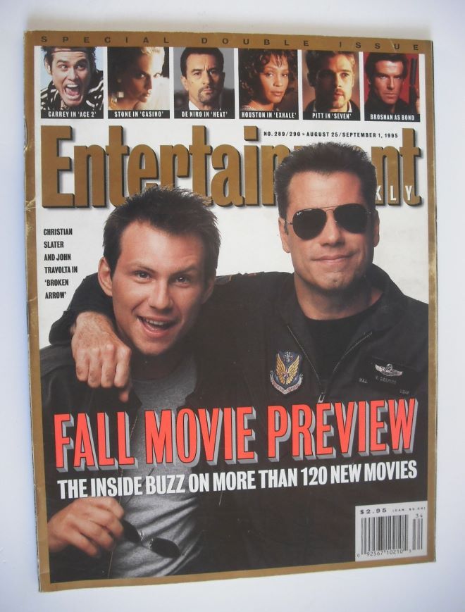 Entertainment Weekly magazine - Christian Slater & John Travolta cover (25 August - 1 September 1995)