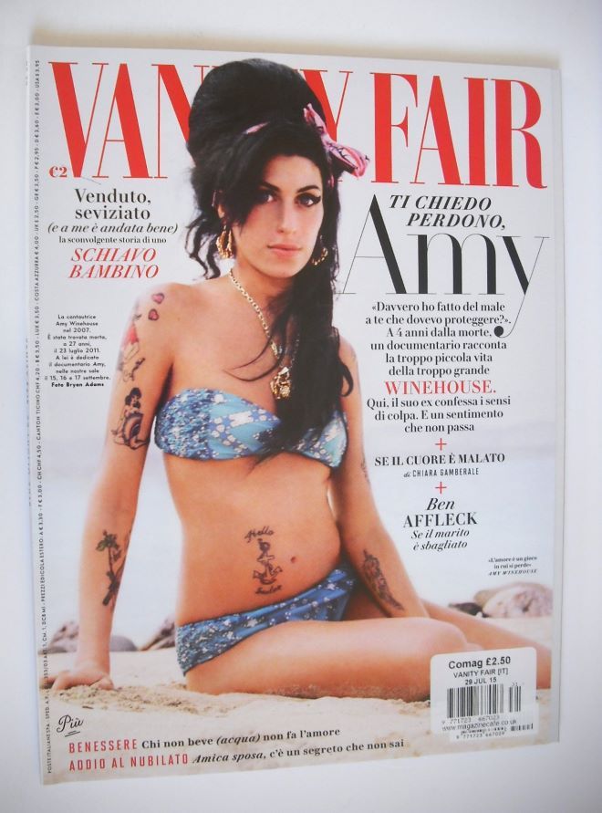 Italian Vanity Fair magazine - Amy Winehouse cover (29 July 2015)