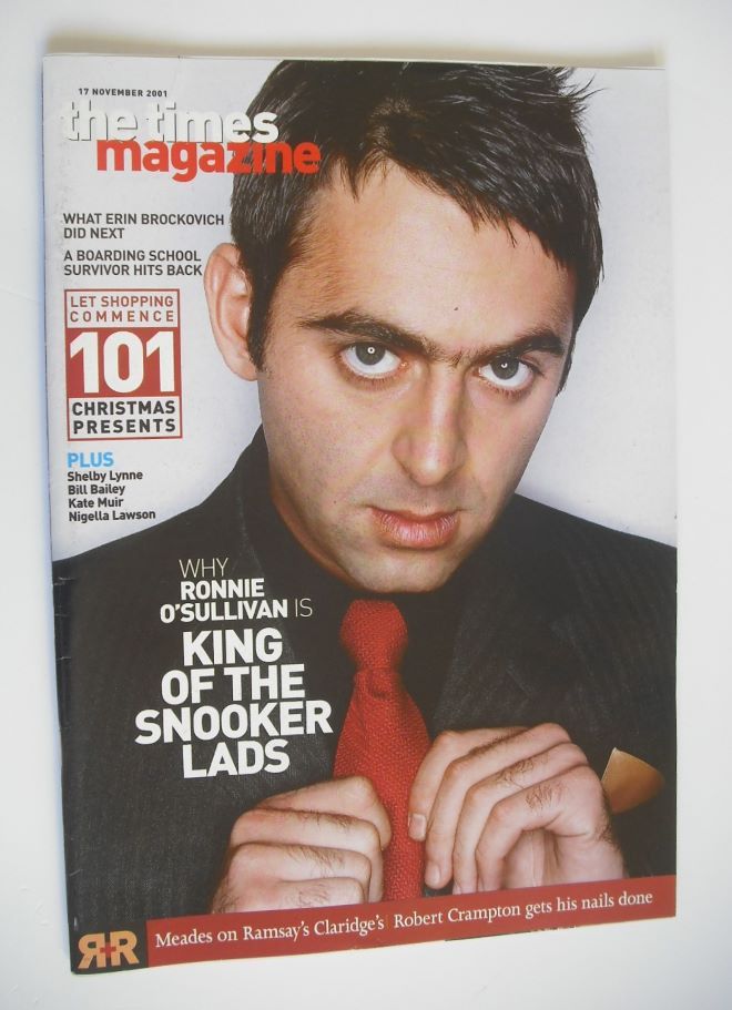 The Times magazine - Ronnie O'Sullivan cover (17 November 2001)