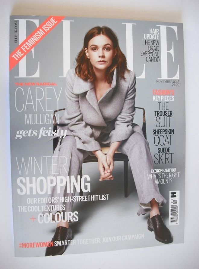 British Elle magazine - November 2015 - Carey Mulligan cover