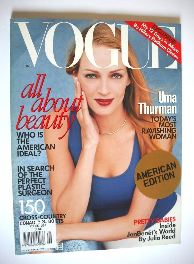 US Vogue magazine - June 1997 - Uma Thurman cover