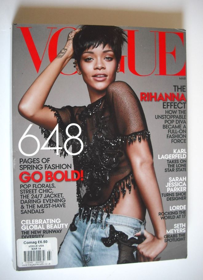 US Vogue magazine - March 2014 - Rihanna cover